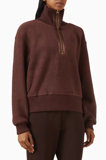 Roselle Half-zip Sweater in Fleece