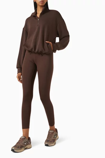 Sian Crop Half-Zip Sweatshirt