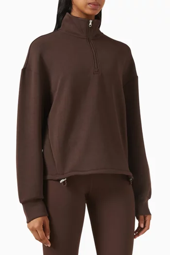 Sian Crop Half-Zip Sweatshirt