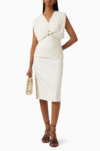 Slit Midi Skirt