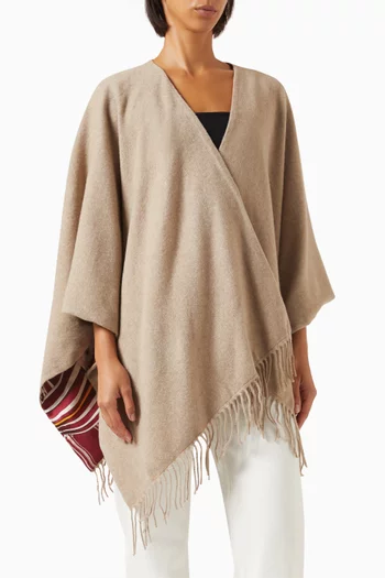 Reversible Cape in Silk & Cashmere