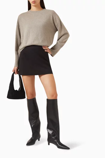 سترة بفتحة رقبة مستديرة كشمير