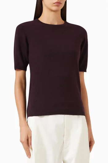 سترة بفتحة رقبة مستديرة كشمير