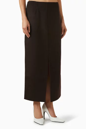 Woven Skirt in Wool-cashmere