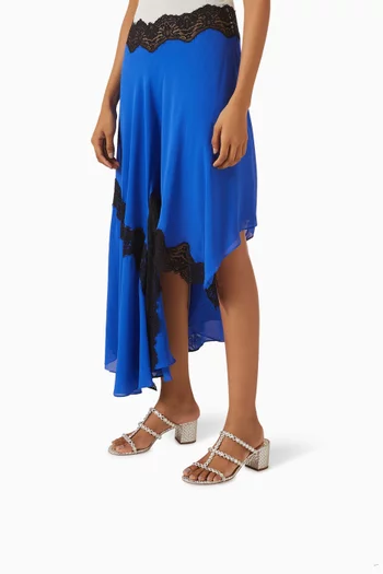 صندل تيكيلا بكعب 50 مم جلد بنقشة جلد تنين