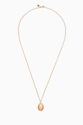 Egg Pendant Necklace in 18kt Rose Gold