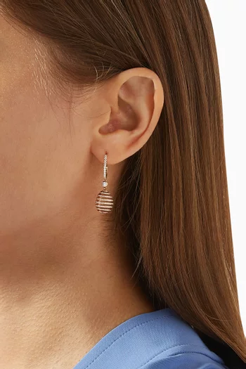 Spiral Egg Drop Earrings in 18kt Rose Gold