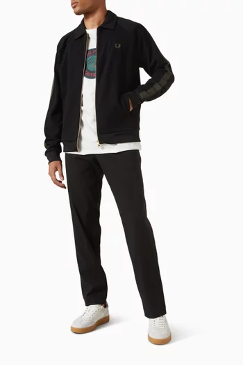 Tennis Grip Tape Collared Jacket in Cotton-blend