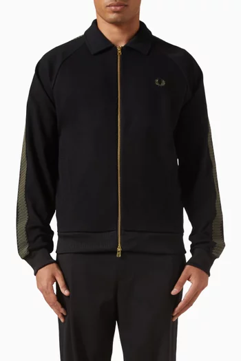 Tennis Grip Tape Collared Jacket in Cotton-blend
