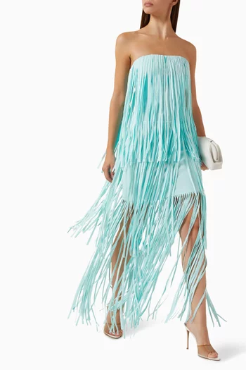 فستان عاليا طويل بطبقات متعددة