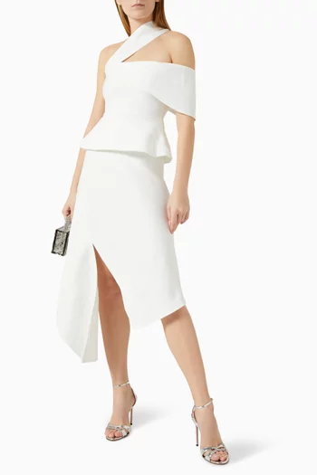 Sonya Asymmetric Top & Skirt Set