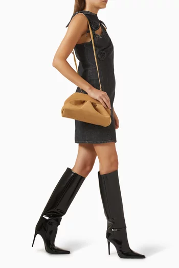 Tia Clutch Bag in Suede