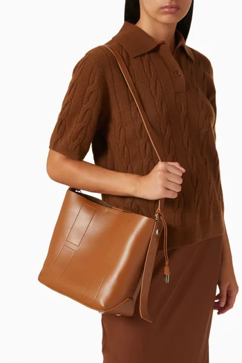 Small Hocket Hobo Bag in Leather