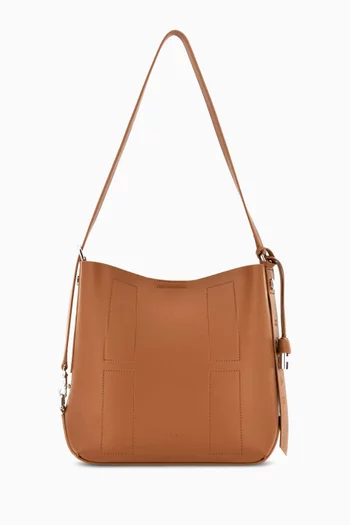 Small Hocket Hobo Bag in Leather