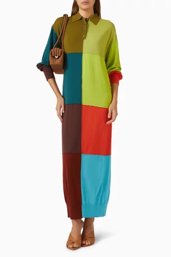 Patchwork Polo Dress