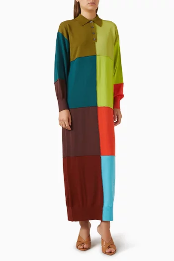 Patchwork Polo Dress