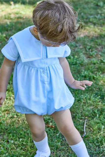 Paulin Romper in Pique Cotton