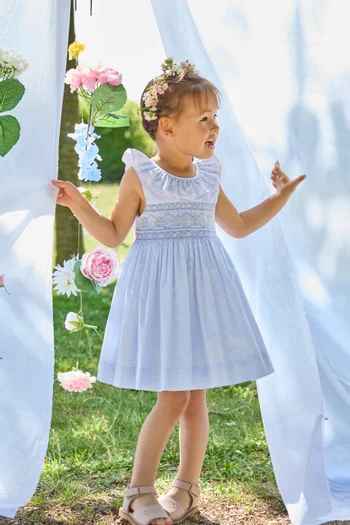 Melina Smocked Dress in Cotton