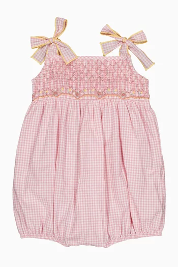 Francine Smoked Romper in Cotton