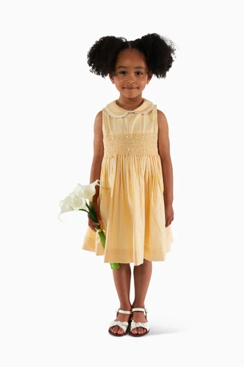 Maud Smocked Dress in Cotton