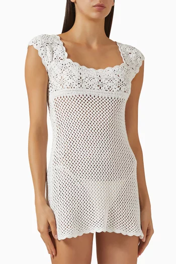 Eloise Mini Dress in Crochet