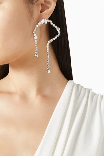 أقراط إيكلا متدلية نحاس فضي اللون