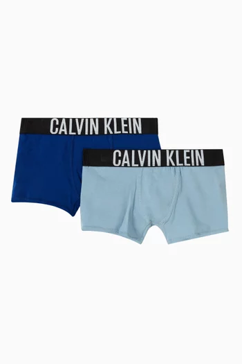 Logo Trunks in Cotton Stretch, Set of 2