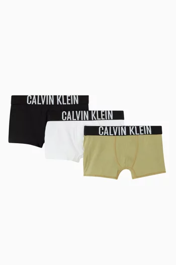 Logo Trunks in Cotton Stretch, Set of 3