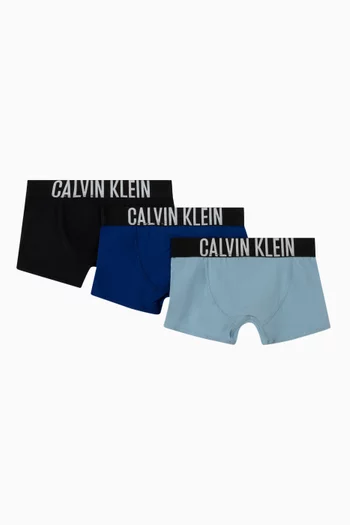 Logo Trunks in Cotton Stretch, Set of 3