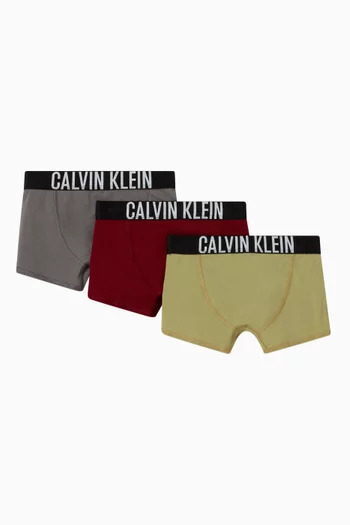 Logo Trunks in Cotton Stretch, Set of 3