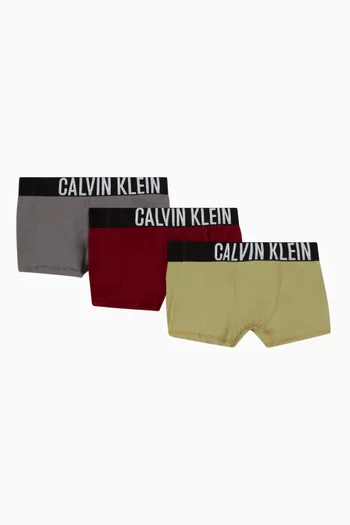 Logo Trunks in Cotton Stretch, Set of 3