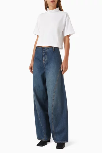 تي شيرت قصير قطن وجيرسيه