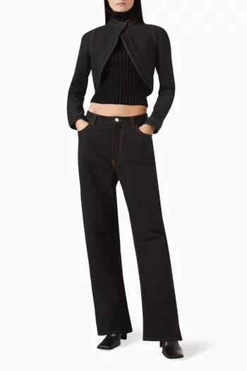 جاكيت قصير منسوج من دينم