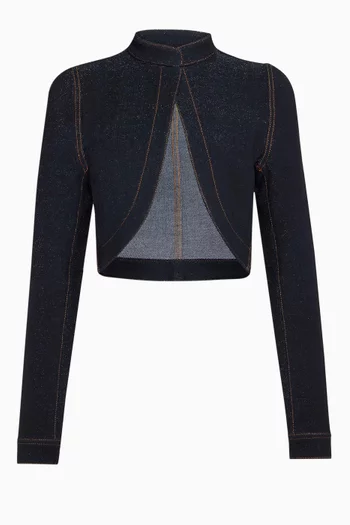 جاكيت قصير منسوج من دينم