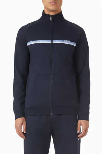 جاكيت بشعار الماركة قطن تيري