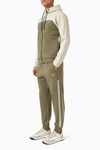 Colour-block Hoodie in Cotton