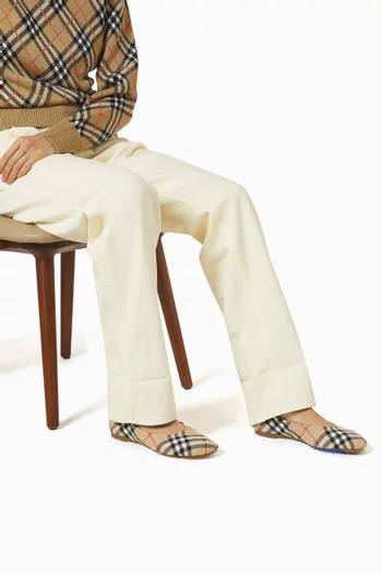 حذاء باليرينا بيبي بكعب مسطح صوف