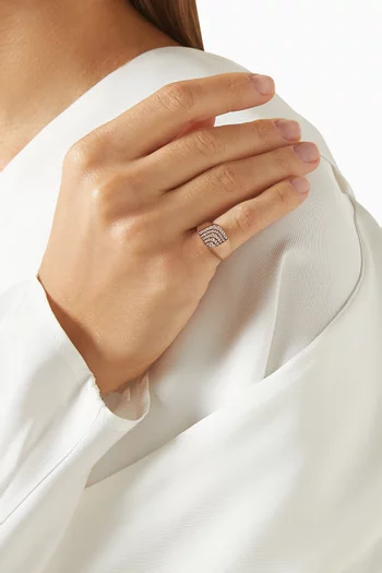 Connection Diamond Pinky Ring in 18kt Rose Gold