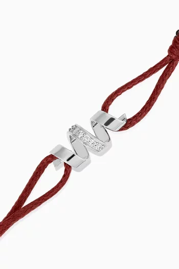 Le Cordon Cotillons Cord Bracelet in 18kt White Gold