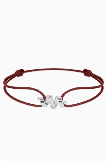 Le Cordon Cotillons Cord Bracelet in 18kt White Gold