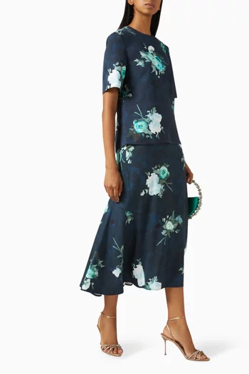 Floral-print Skirt