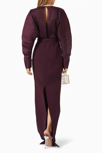 فستان سهرة سيراه بطيّات