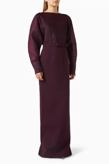 فستان سهرة سيراه بطيّات