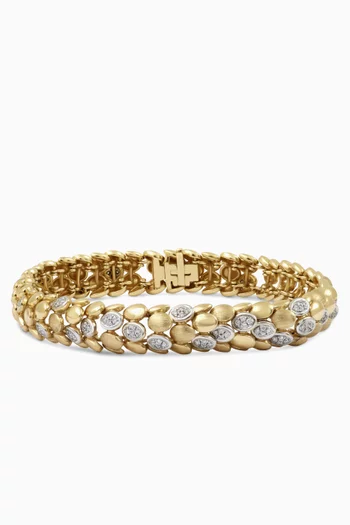 Small Blossom Bangle in 14kt Gold