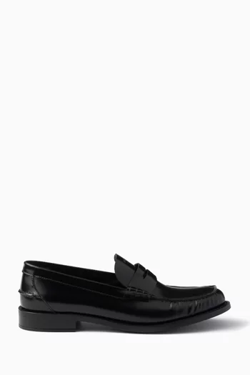 Loafers in Brushed Leather