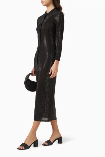 Hotfix Polo Dress in Jersey