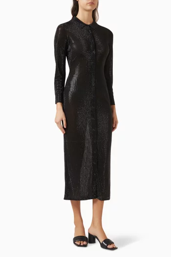 Hotfix Polo Dress in Jersey