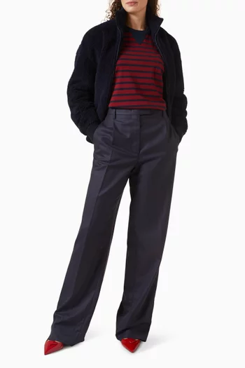 Striped Distressed T-shirt in Jersey