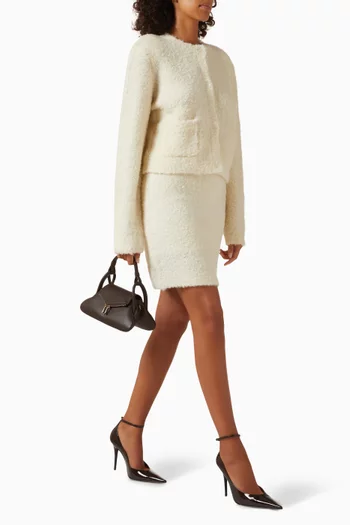 تنورة قصيرة نسيج بوكليه