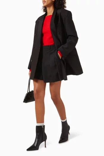 جاكيت بصفي أزرار حرير وصوف